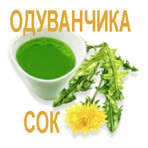 Одуванчика сок Сок одуванчика